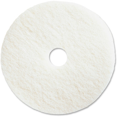 Genuine Joe Polishing Floor Pad, White, 5 / Carton, GJO90513