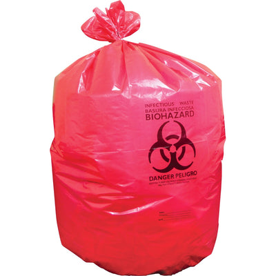 Novolex Heritage 1.3 mil Red Biohazard Can Liners, 1 Carton, HERA8046PR