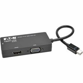 Eaton Tripp Lite series Mini DisplayPort 1.2 to VGA/DVI/HDMI All-in-One Converter Adapter, 4K x 2K HDMI, Black, TRPP13706NHDV4K