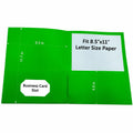Sparco Letter Pocket Folder, Apple Green, 8 1/2" Width x 11" Length, 1 Box, SPR78552