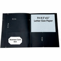 Sparco Letter Pocket Folder, Black, 8 1/2" Width x 11" Length, 1 Box, SPR78546