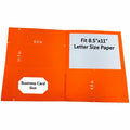 Sparco Letter Pocket Folder, Orange, 8 1/2" Width x 11" Length, 1 Box, SPR78551