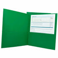 Sparco Letter Pocket Folder, Green, 8 1/2" Width x 11" Length, 1 Box, SPR78545
