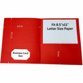 Sparco Letter Pocket Folder, Red, 8 1/2" Width x 11" Length, 1 Box, SPR78547