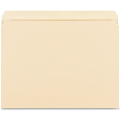 Business Source Straight Tab Cut Letter Recycled Storage Folder, Manila, 8 1/2" Width x 11" Length, 50 / Box, BSN16518