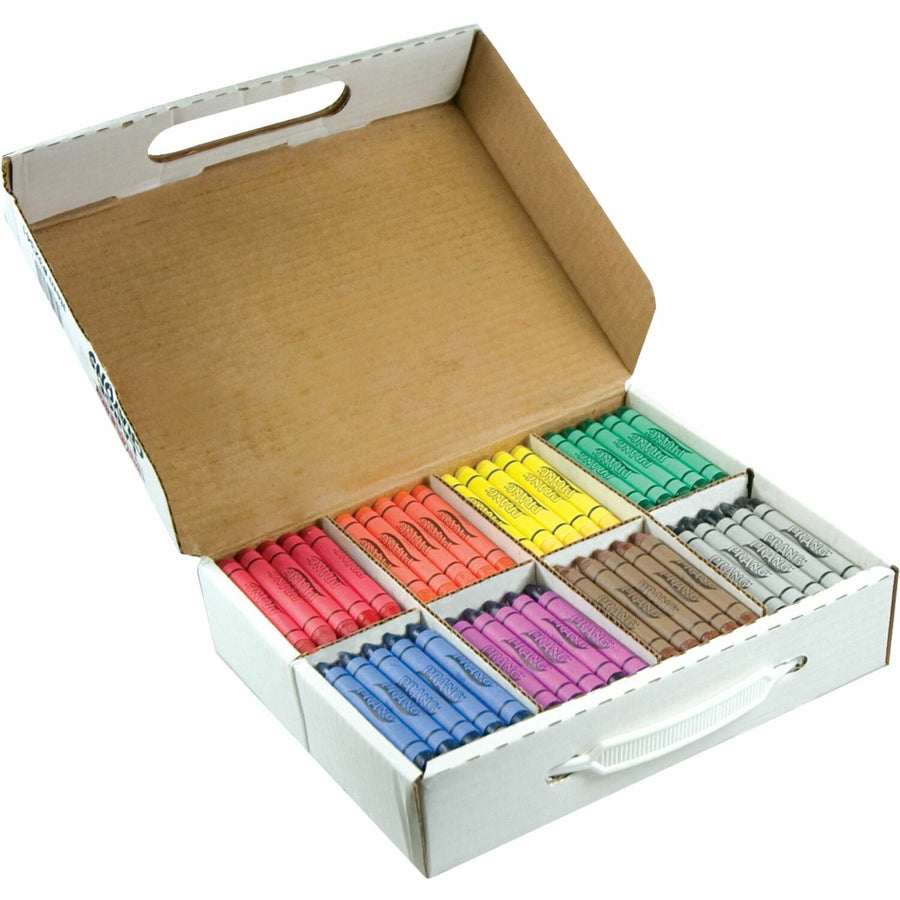 Prang Crayons Master Pack, Assorted, Pigment-based, 200 / Box, DIX32341