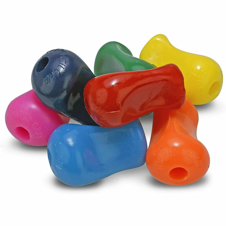 The Pencil Grip Tripod Shape Pencil Grip, Assorted, Comfortable, 12 / Pack, TPG11112