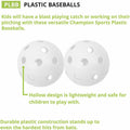 Champion Sports Plastic Baseball, White, 1 Dozen, CSIPLBB