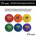 Champion Sports Poly Playground Ball Set, Purple, 1 Set, CSIPX10SET