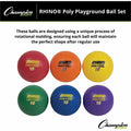 Champion Sports Poly Playground Ball Set, Purple, 1 Set, CSIPX10SET