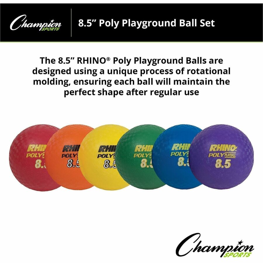 Champion Sports Poly Playground Ball Set, Purple, Bladderless, 1 Set, CSIPX85SET