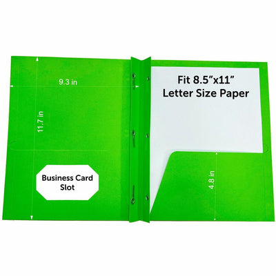 Sparco Letter Pocket Folder, Apple Green, 8 1/2" Width x 11" Length, 1 Box, SPR78542