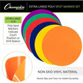 Champion Sports Extra Large Poly Spot Marker Set, Yellow, 1 Set, CSIXLMSPSET