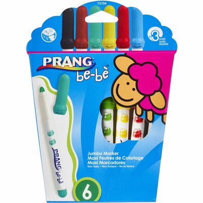 Dixon Ticonderoga Prang be-be Jumbo Markers, 6 / Set, DIX73106