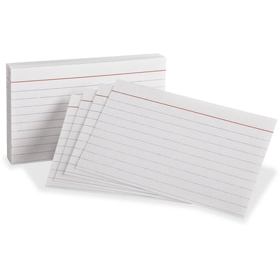 TOPS Oxford Ruled Heavyweight Index Cards, 3" x 5", 1 Pack, OXF63500