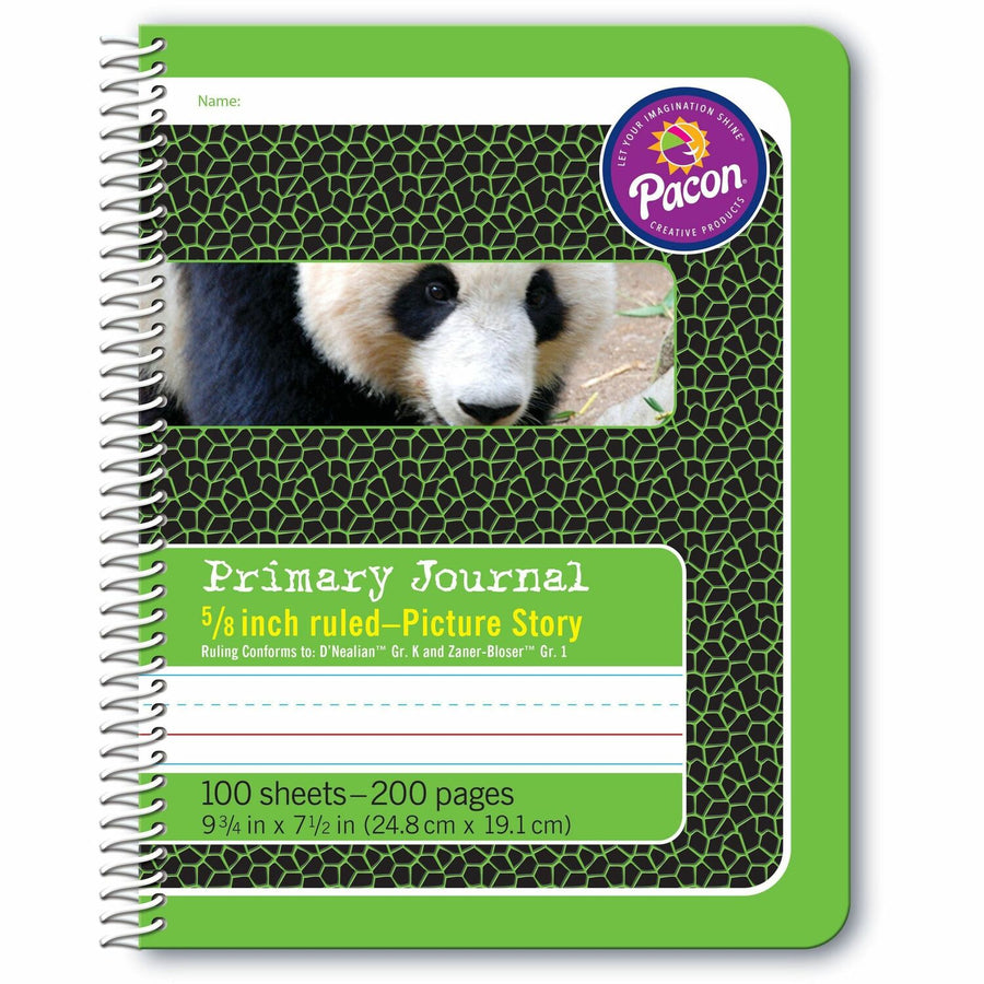 Pacon Composition Book, 7.5" x 9.75", Spiral Bound, 100, PAC2434