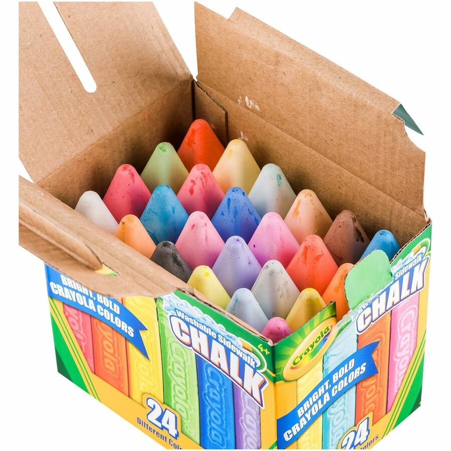 Crayola Washable Sidewalk Chalk, Assorted, 1 / Box, CYO512024