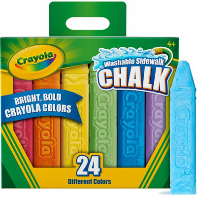 Crayola Washable Sidewalk Chalk, Assorted, 1 Box, CYO512024