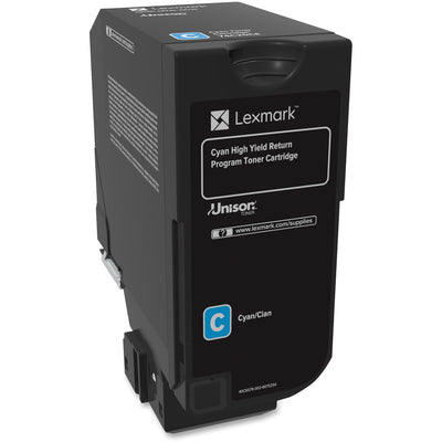 Xerox Lexmark Unison Original High Yield Laser Toner Cartridge - Cyan -, LEX74C1HC0