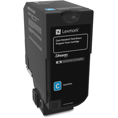 Xerox Lexmark Unison Original Standard Yield Laser Toner Cartridge - Cyan -, LEX74C1SC0