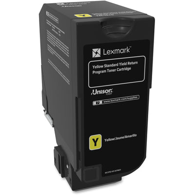 Xerox Lexmark Unison Original Standard Yield Laser Toner Cartridge - Yellow -, LEX74C1SY0
