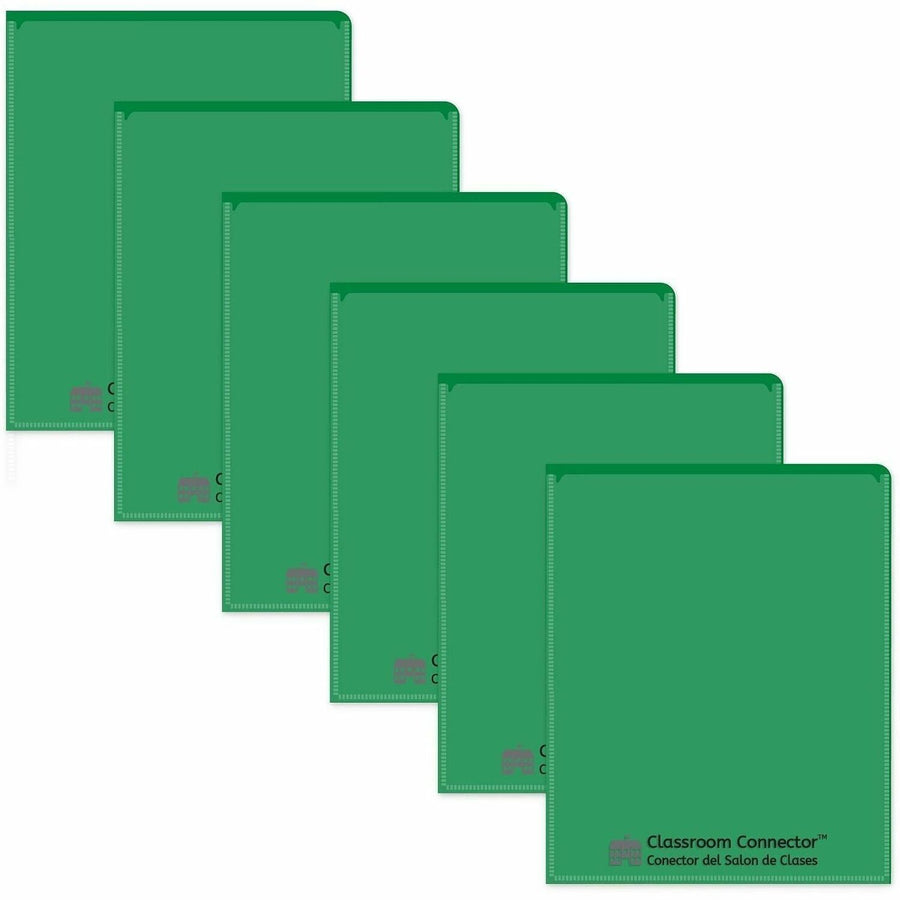 C-Line Classroom Connector Folders, Green, 25/BX, 32003, 9.4" x 1/4", 25 / Box, CLI32003