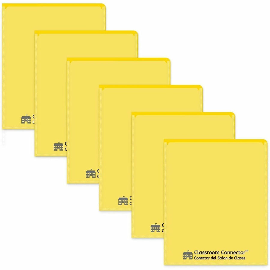 C-Line School-To-Home Folder, Classroom Connector, 8.5" Width x 11" Length, Yellow, 1 / Box, CLI32006
