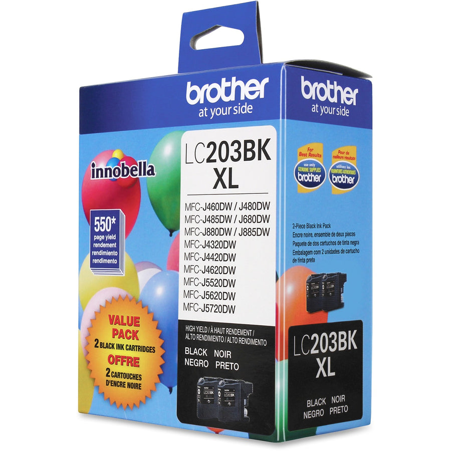 Brother Innobella Original High Yield Inkjet Ink Cartridge - Black - 2 / Pack — view 1