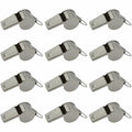 Champion Sports Medium Weight Metal Whistle, Silver, 1 Dozen, CSI501