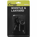 Champion Sports Plastic Whistle/Bulk Lanyard Pack, Silver, 1 Dozen, CSIBP601
