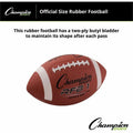 Champion Sports Official Size Rubber Football, CSIRFB1