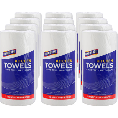 Genuine Joe Paper Towels, White, 12 / Carton, GJO25012