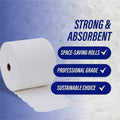 Genuine Joe 1-ply Hardwound Towels, White, 6 / Carton, GJO96007