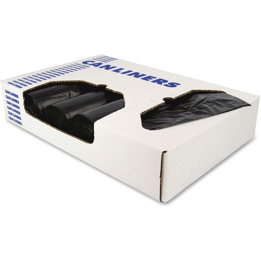 Heritage Dispenser Box Low-density Dark Liners, X-Liner, Black, Resin, 60 gal, Heavyweight, 100 / Carton, HERX7658SKR01