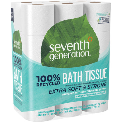 Seventh Generation 100% Recycled Bathroom Tissue, White, 1 Pack, SEV13738
