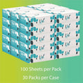 Solaris Paper Livi 2-ply Facial Tissue, White, 30 / Carton, SOL11513