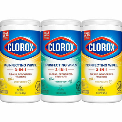 The Clorox Company Clorox Disinfecting Bleach Free Cleaning Wipes Value Pack, White, 3 / Pack, CLO30208