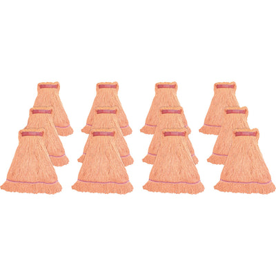Genuine Joe Narrow Band Large Mophead, Orange, 12 / Carton, GJOLOR1BCT