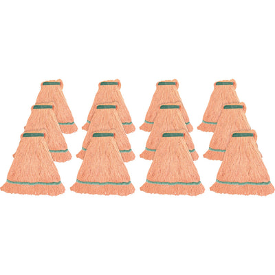 Genuine Joe Narrow Band Medium Mophead, Orange, 12 / Carton, GJOMOR1BCT