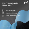 Kimberly-Clark Scott Heavy Duty Shop Towels, Blue, 1 Carton, KCC32992
