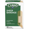 Medline Curad Sheer Bandage Strips, Clear, 80 / Box, MIICUR02279RB