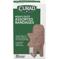 Medline Curad Extreme Hold Assorted Bandages, Tan, 30 / Box, MIICUR14924RB