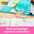3M Post-it Flags in On-the-Go Dispenser - Bright Colors, Pink, 100 / Pack, MMM6835CB2