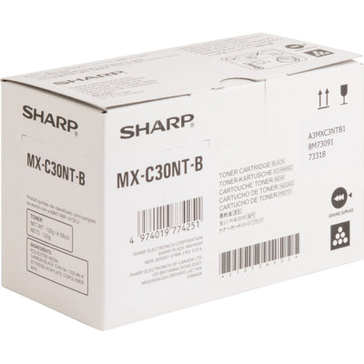 Sharp Original High Yield Laser Toner Cartridge - Black -, SHRMXC30NTB