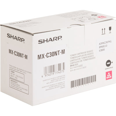 Sharp Original High Yield Laser Toner Cartridge - Magenta -, SHRMXC30NTM