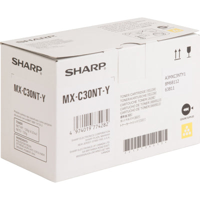 Sharp Original Standard Yield Laser Toner Cartridge - Yellow -, SHRMXC30NTY