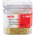 ACCO Gold Tone Paper Clips, 1 Pack, ACC72554