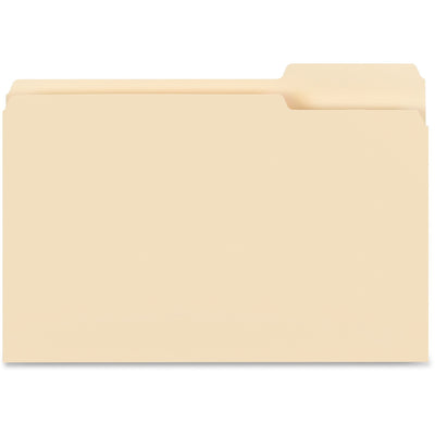 Business Source 1/3 Tab Cut Legal Recycled Top Tab File Folder, Manila, 8 1/2" Width x 14" Length, 100 / Box, BSN99723