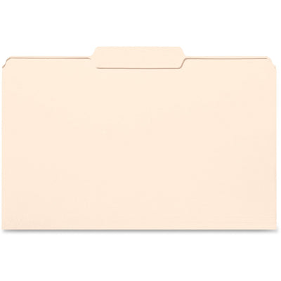 Business Source 1/3 Tab Cut Legal Recycled Top Tab File Folder, Manila, 8 1/2" Width x 14" Length, 100 / Box, BSN99725