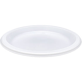 Genuine Joe 10-1/4" Large Plastic Plates, Warm White, 4 / Carton, GJO10323CT